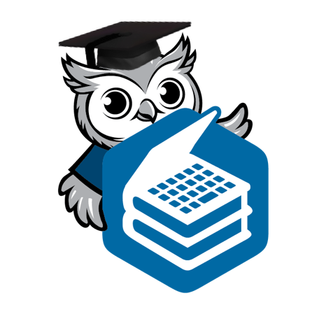 libretexts hexagon logo with owl and graduation cap behind 